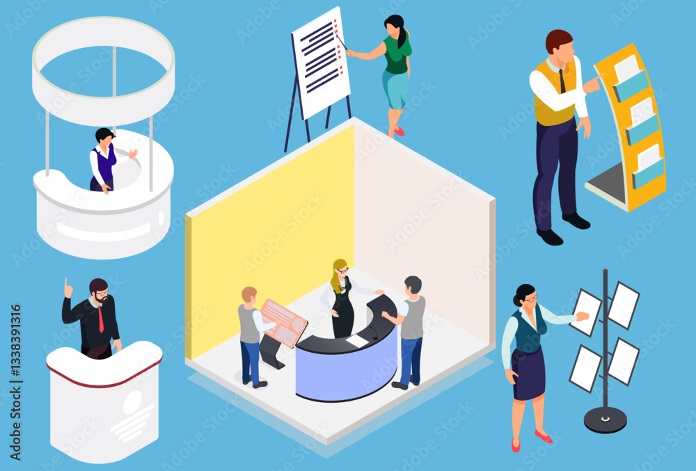 Obraz premium Expo Center Concept Illustration Stylish and Beautiful