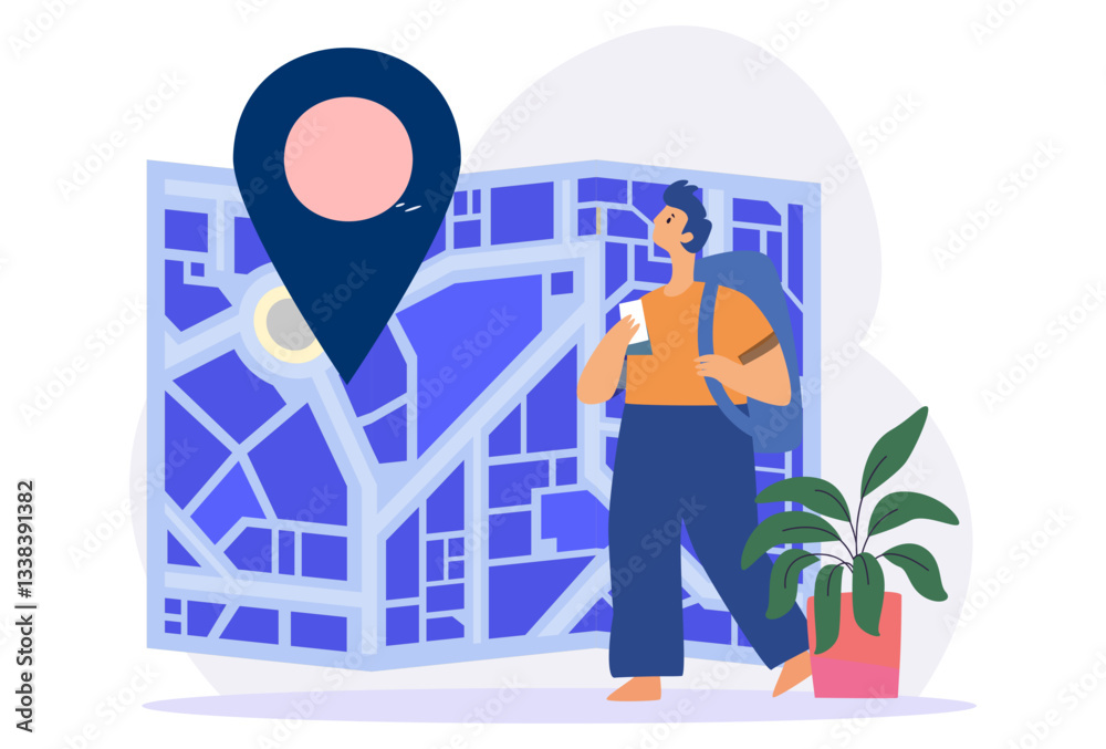 Fotografie Getting Here Concept Illustration Stylish and Beautiful