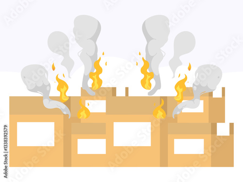 Flammable Concept Illustration Stylish and Beautiful