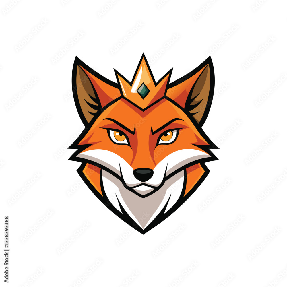 Obraz premium A fierce stylized fox head logo design