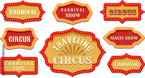 Light bulb cartoon signboards