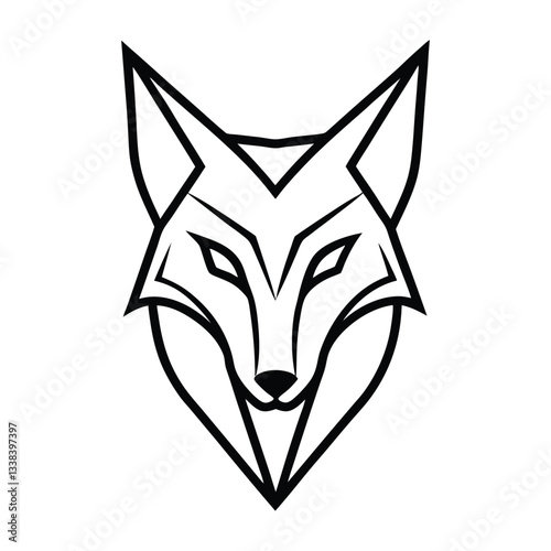 A fierce stylized fox head logo design
