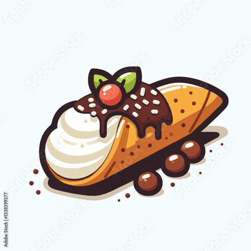 dessert, pastry, sweet, cannoli, food, chocolate, cream, italian, delicious, bakery, gourmet, italy, traditional, cannolo, background, sicily, breakfast, white, filling, creamy, sugar, baked, crust, c