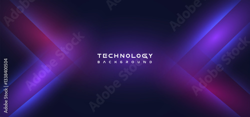 Purple digital technology futuristic internet network connection dark black background, blue abstract cyber information communication, Ai big data science innovation future tech illustration vector 3d