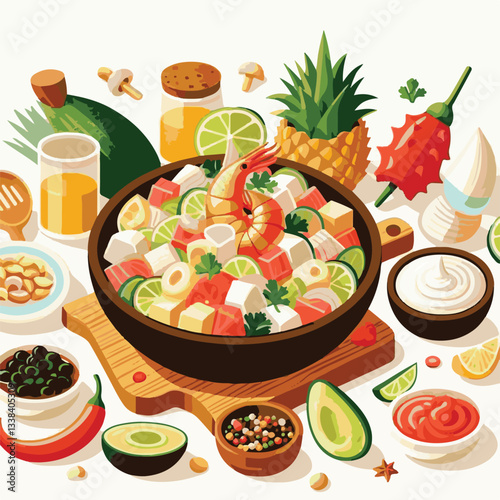 ceviche, food, seafood, gourmet, lime, fresh, meal, fish, appetizer, delicious, cuisine, citrus, peru, peruvian, restaurant, raw, cebiche, marinated, cilantro, onion, seviche, lunch, background, salad
