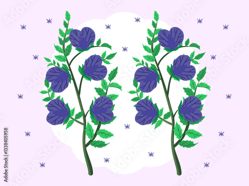 Pea Flower Concept Illustration Stylish and Beautiful