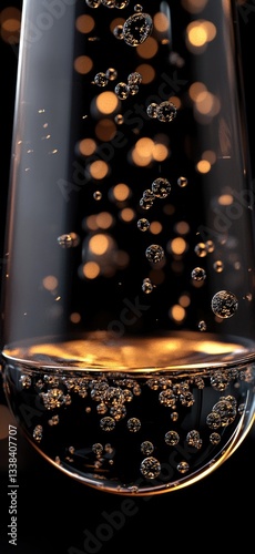 A glass of sparkling wine