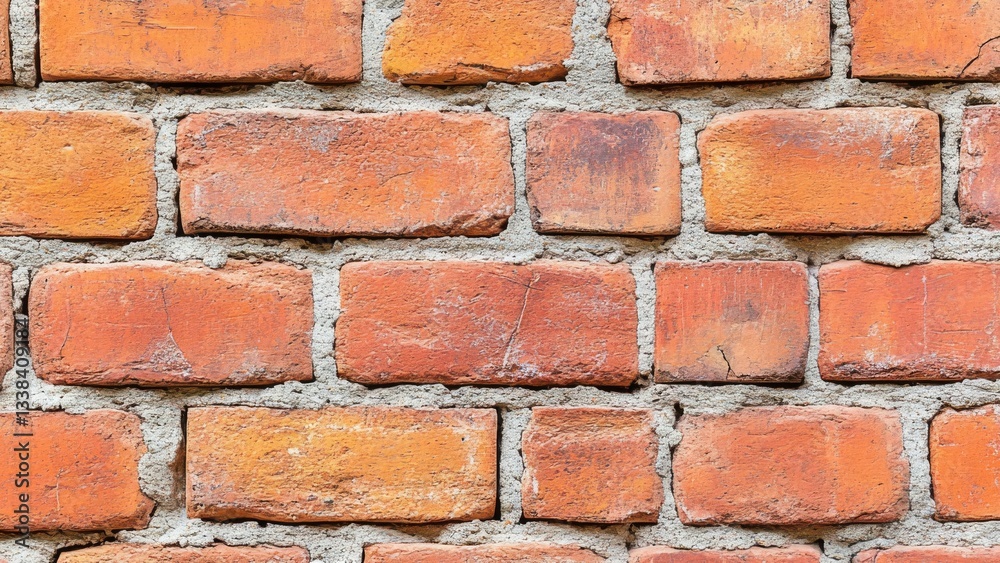 Obraz premium Weathered Red Brick Wall Texture Background
