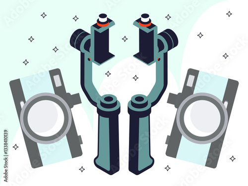 Camera Gimbal Concept Illustration Stylish and Beautiful
