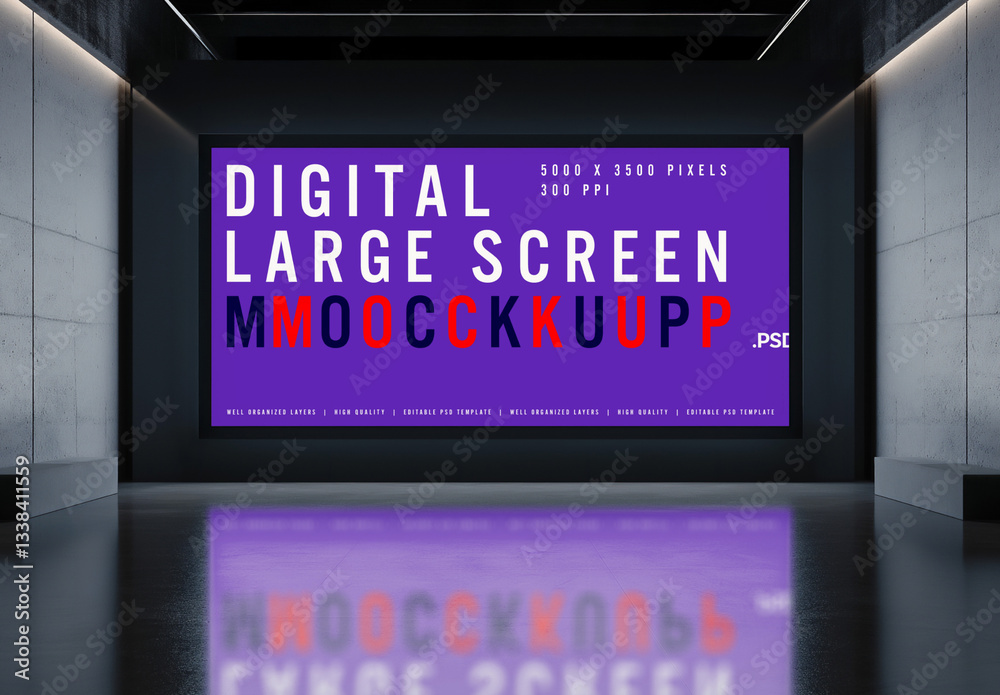 Digital Large Screen Mockup Stock Template | Adobe Stock