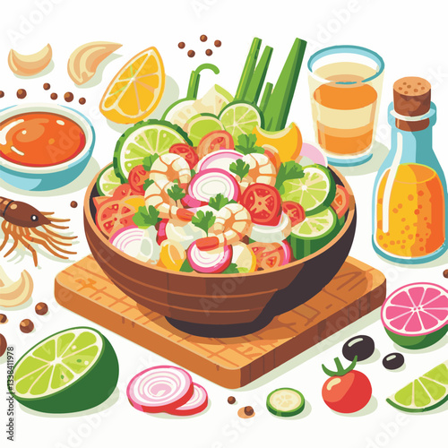 ceviche, food, seafood, gourmet, lime, fresh, meal, fish, appetizer, delicious, cuisine, citrus, peru, peruvian, restaurant, raw, cebiche, marinated, cilantro, onion, seviche, lunch, background, salad