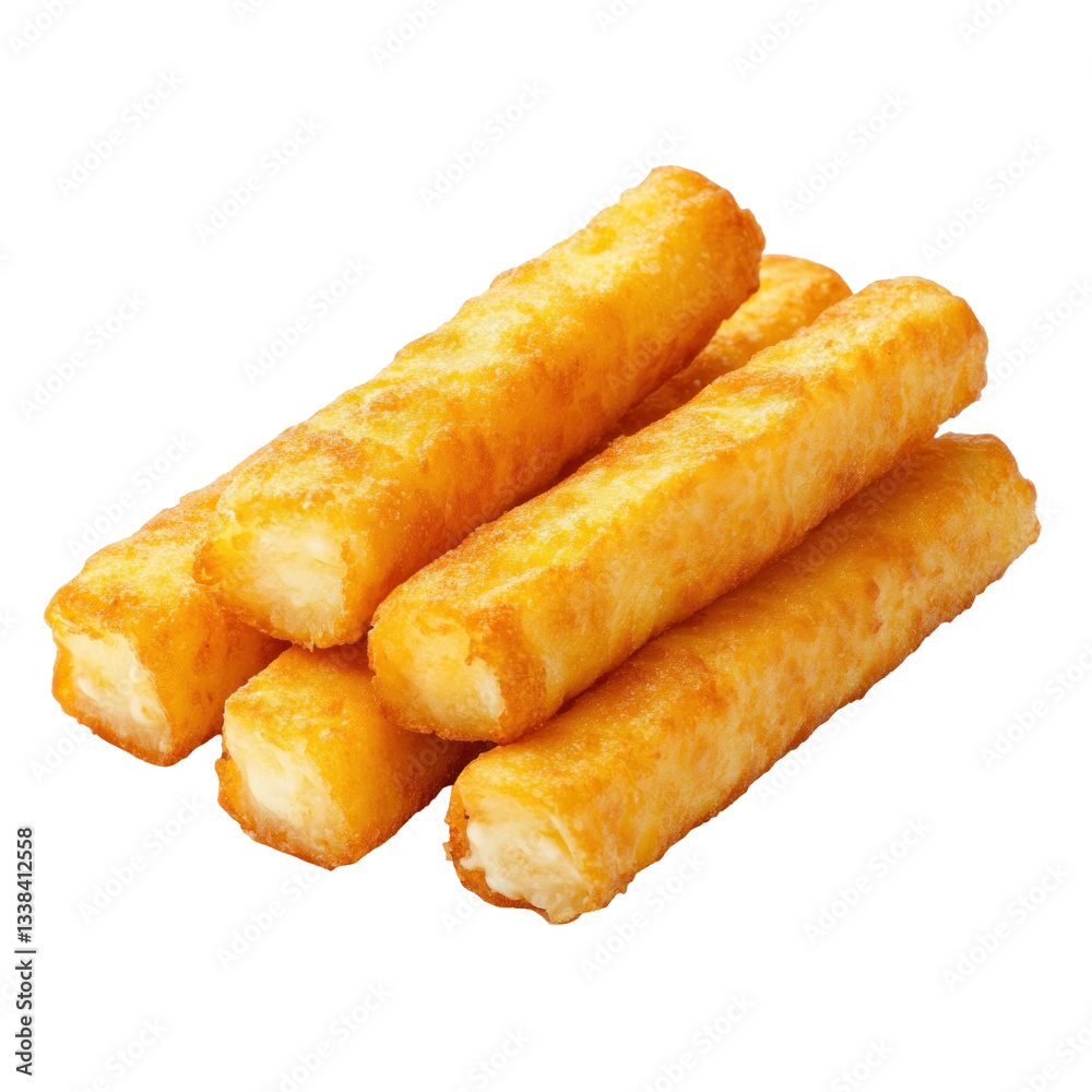 fried sausage on a white background fried sausage on a white background