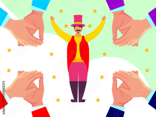 Applaud Concept Illustration Stylish and Beautiful