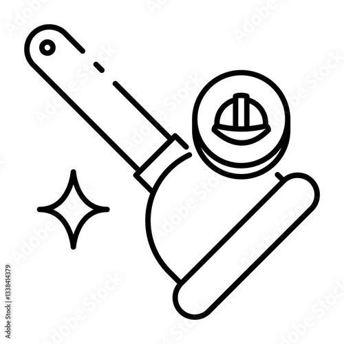 This Plunger icon is suitable for May Day, Labour Day, etc