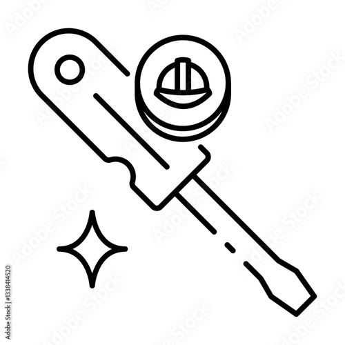 This Screwdriver icon is suitable for May Day, Labour Day, etc