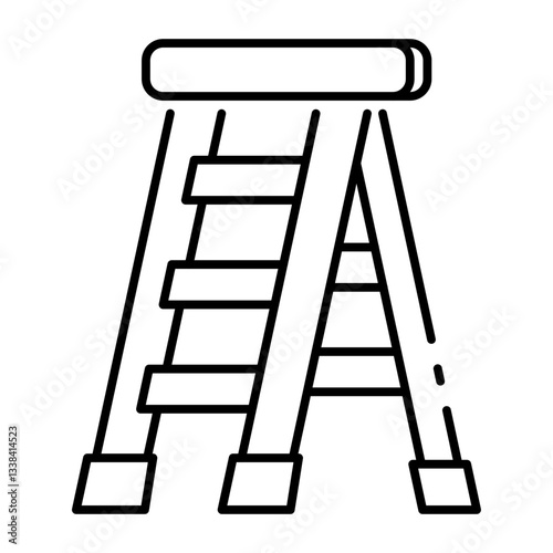 This Step ladder icon is suitable for May Day, Labour Day, etc