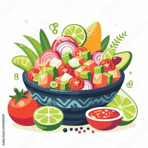 ceviche, food, seafood, gourmet, lime, fresh, meal, fish, appetizer, delicious, cuisine, citrus, peru, peruvian, restaurant, raw, cebiche, marinated, cilantro, onion, seviche, lunch, background, salad