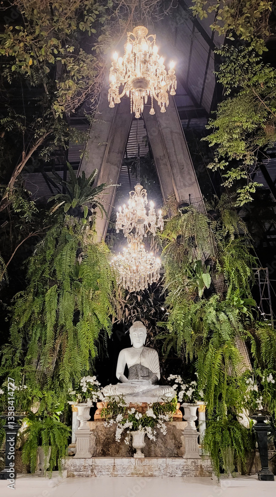 White buddha statue