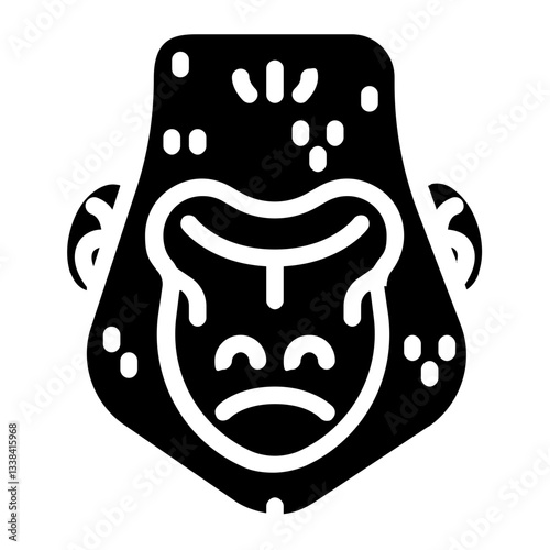 Black Gorila Animal Vector