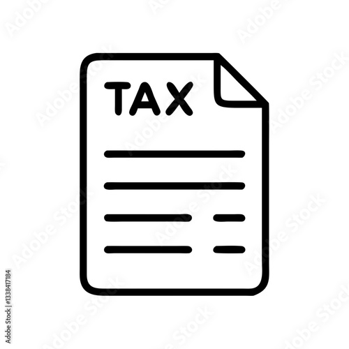 tax document icon illustrating financial obligations and government regulations