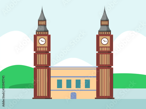 Big Ben Concept Illustration Stylish and Beautiful