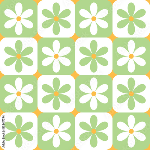 Elegant Flowers Tile Vector Seamless Pattern Digital Paper – Floral Decorative Background for Scrapbooking, Textile, Wallpaper, and Graphic Design