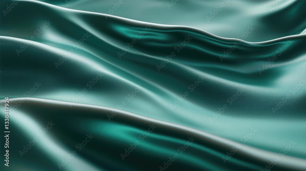Obraz premium Teal Silk Fabric Draped Texture Abstract Backgrounds Image File Data Set Info For Image Processing And Analysis. Keywords Used By Expert Image Taggers And Description of Image Characteristics. Image