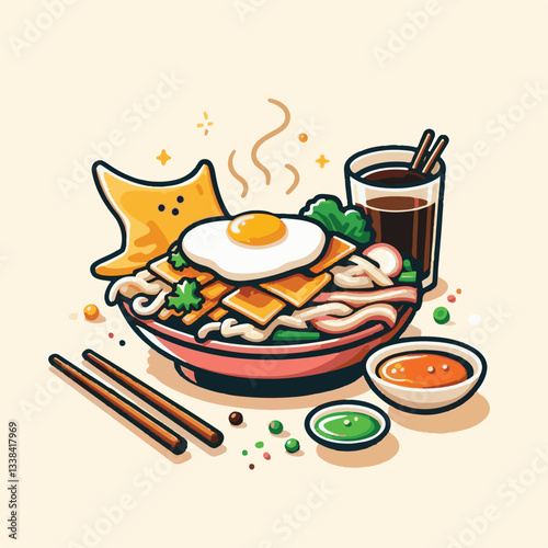 cuisine, delicious, traditional, meal, asian, food, dish, plate, singapore, dinner, malaysia, chinese, lunch, penang, stir, char, tasty, asia, teow, shrimp, noodles, sauce, noodle, hawker, popular, fr