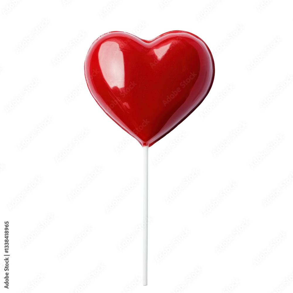 heart shaped lollipop isolated on white heart shaped lollipop isolated on white