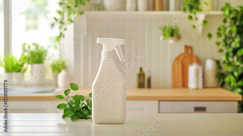 Obraz na płótnie Natural Home Cleaning Products, mock up. Eco-friendly cleaning and zero waste concept w salonie
