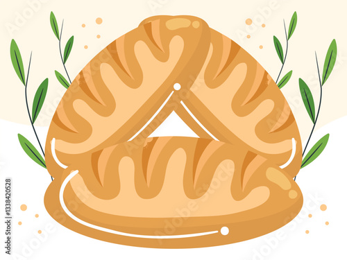 Cheese Bread Concept Illustration Stylish and Beautiful