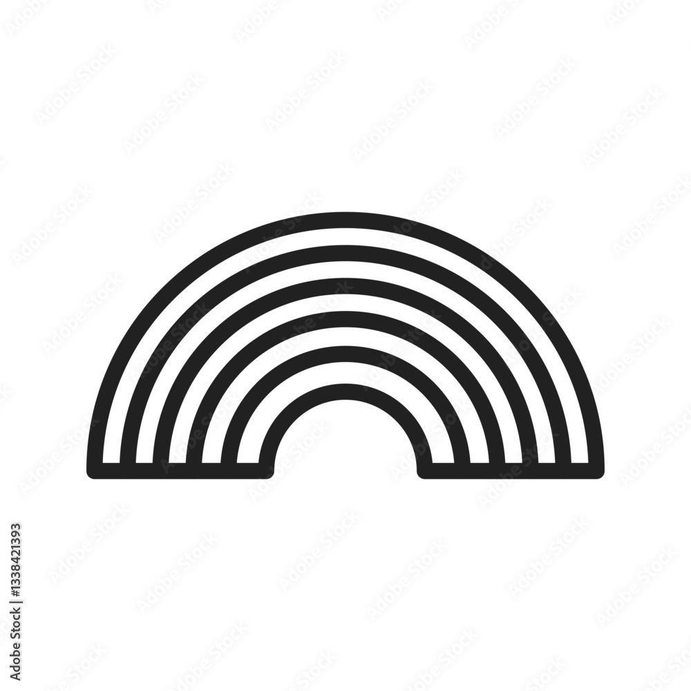 Rainbow icon vector image. Suitable for mobile apps, web apps and print media. Rainbow icon vector image. Suitable for mobile apps, web apps and print media.