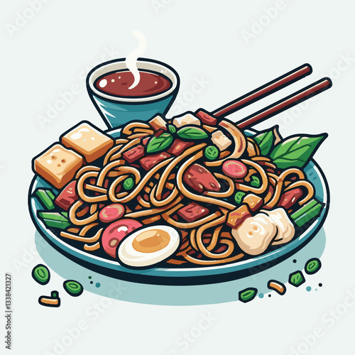 cuisine, delicious, traditional, meal, asian, food, dish, plate, singapore, dinner, malaysia, chinese, lunch, penang, stir, char, tasty, asia, teow, shrimp, noodles, sauce, noodle, hawker, popular, fr