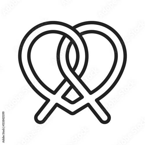 Pretzel icon vector image. Suitable for mobile apps, web apps and print media.