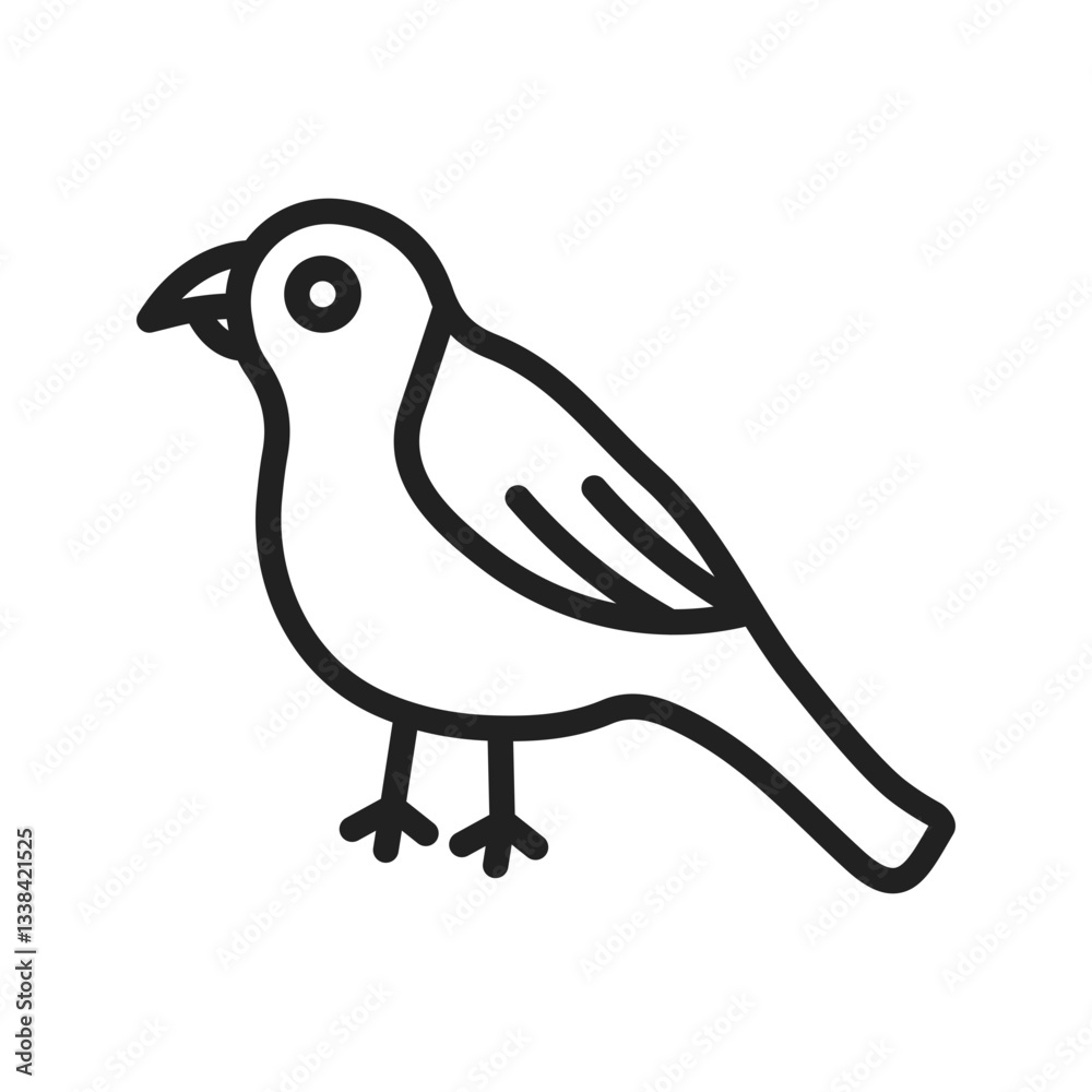 Obraz premium Bird icon vector image. Suitable for mobile apps, web apps and print media.