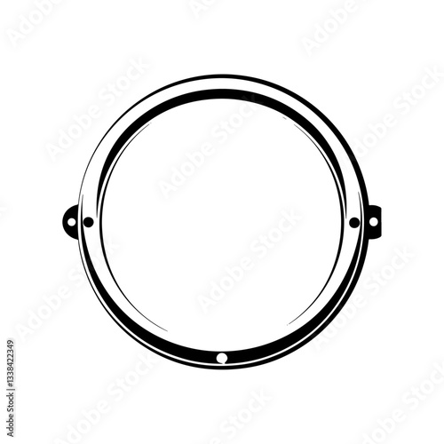 Nautical Porthole: A simple yet elegant illustration of a circular porthole, evoking a sense of maritime adventure and exploration. 