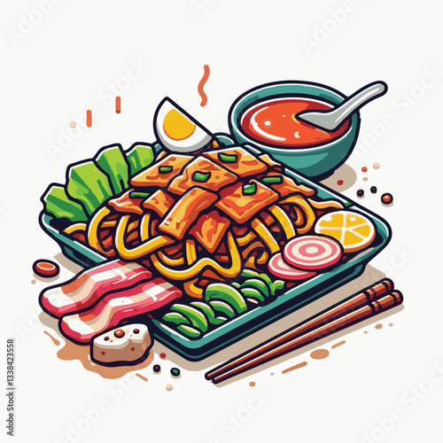 cuisine, delicious, traditional, meal, asian, food, dish, plate, singapore, dinner, malaysia, chinese, lunch, penang, stir, char, tasty, asia, teow, shrimp, noodles, sauce, noodle, hawker, popular, fr