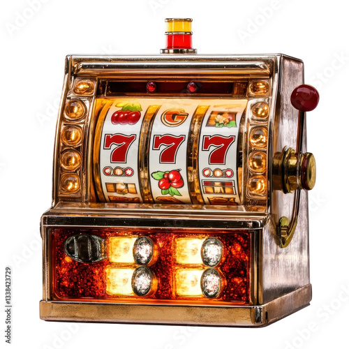 slot machine isolated on white
