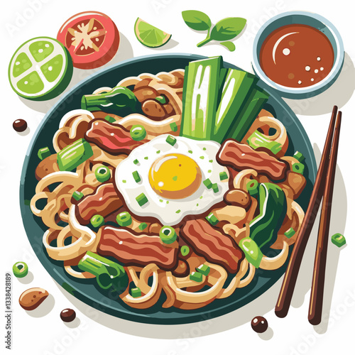 cuisine, delicious, traditional, meal, asian, food, dish, plate, singapore, dinner, malaysia, chinese, lunch, penang, stir, char, tasty, asia, teow, shrimp, noodles, sauce, noodle, hawker, popular, fr