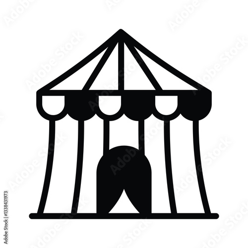 Get this handy glyph style icon of circus tent