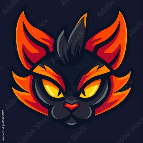 A cat with orange fur and black eyes
