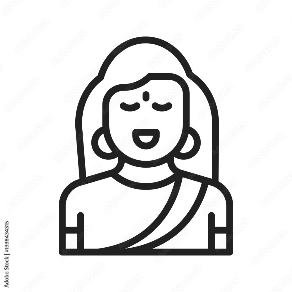 Village Women icon vector image. Suitable for mobile apps, web apps and print media. Village Women icon vector image. Suitable for mobile apps, web apps and print media.