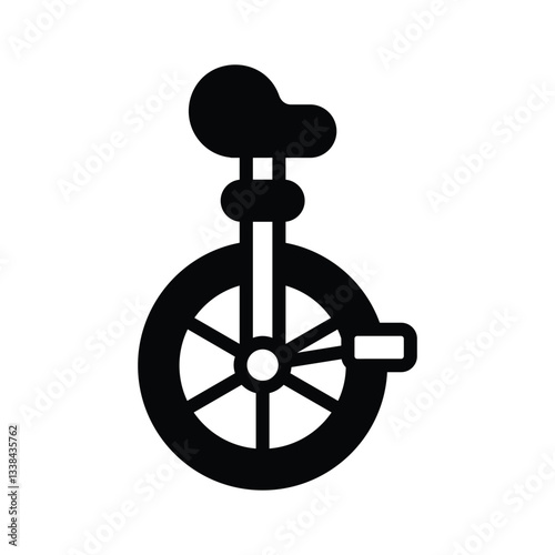 A customizable glyph icon showing carnival unicycle