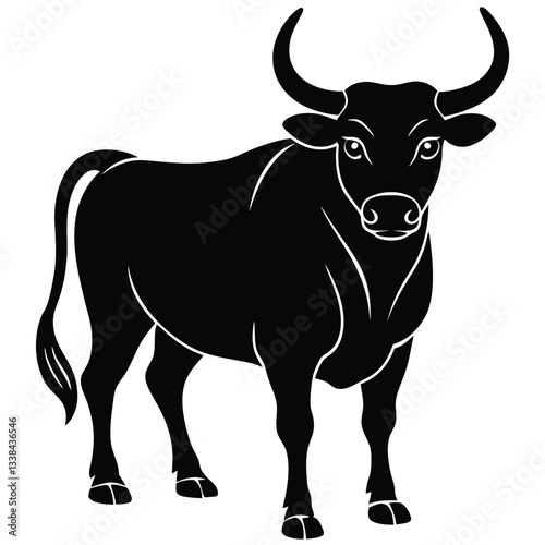 Bull Vector Shilhoette Single icon