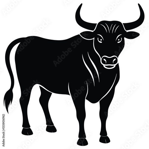 Bull Vector Shilhoette Single icon