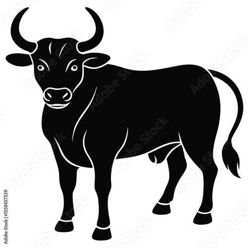 Bull Vector Shilhoette Single icon