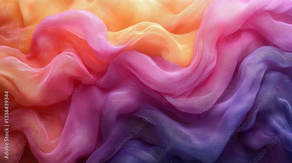 Obraz premium Colorful flowing fabric texture