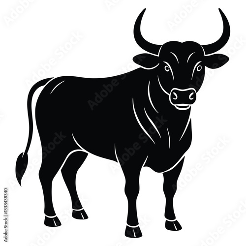 Bull Vector Shilhoette Single icon