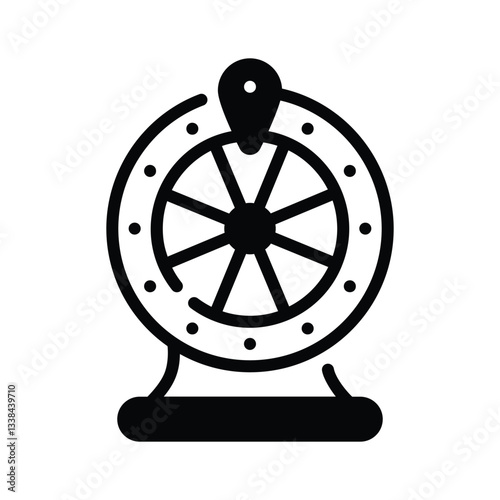 Have a look at this trendy glyph icon of lucky wheel