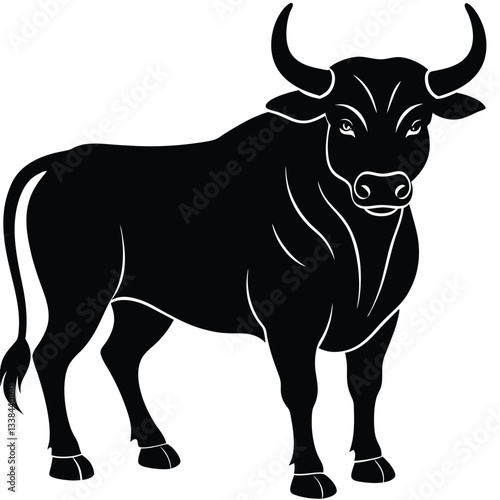Bull Vector Shilhoette Single icon